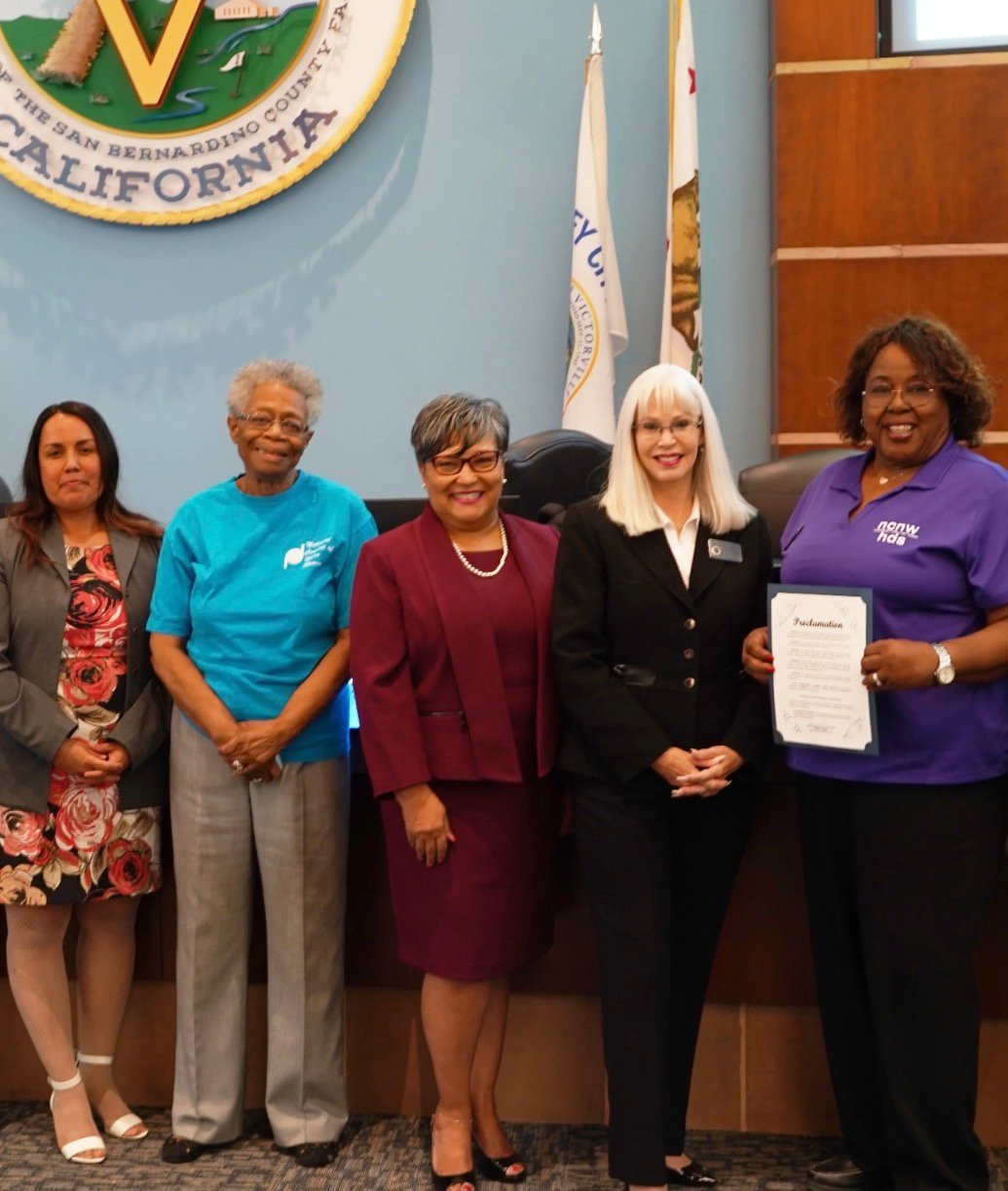NCNW HDS members at a county proclamation ceremony
