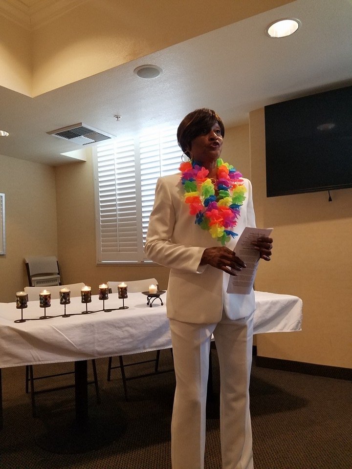 NCNW HDS member giving remarks at a ceremony