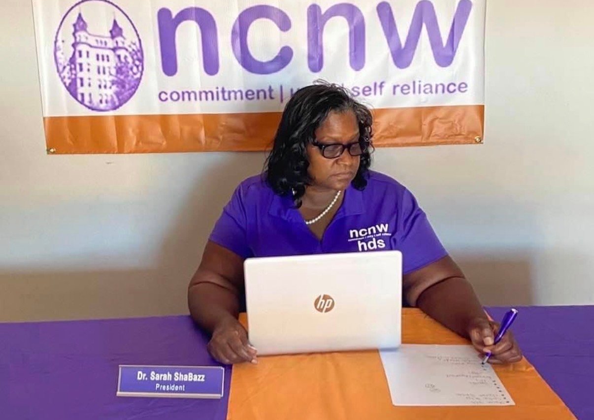 NCNW HDS officer presenting at a virtual event